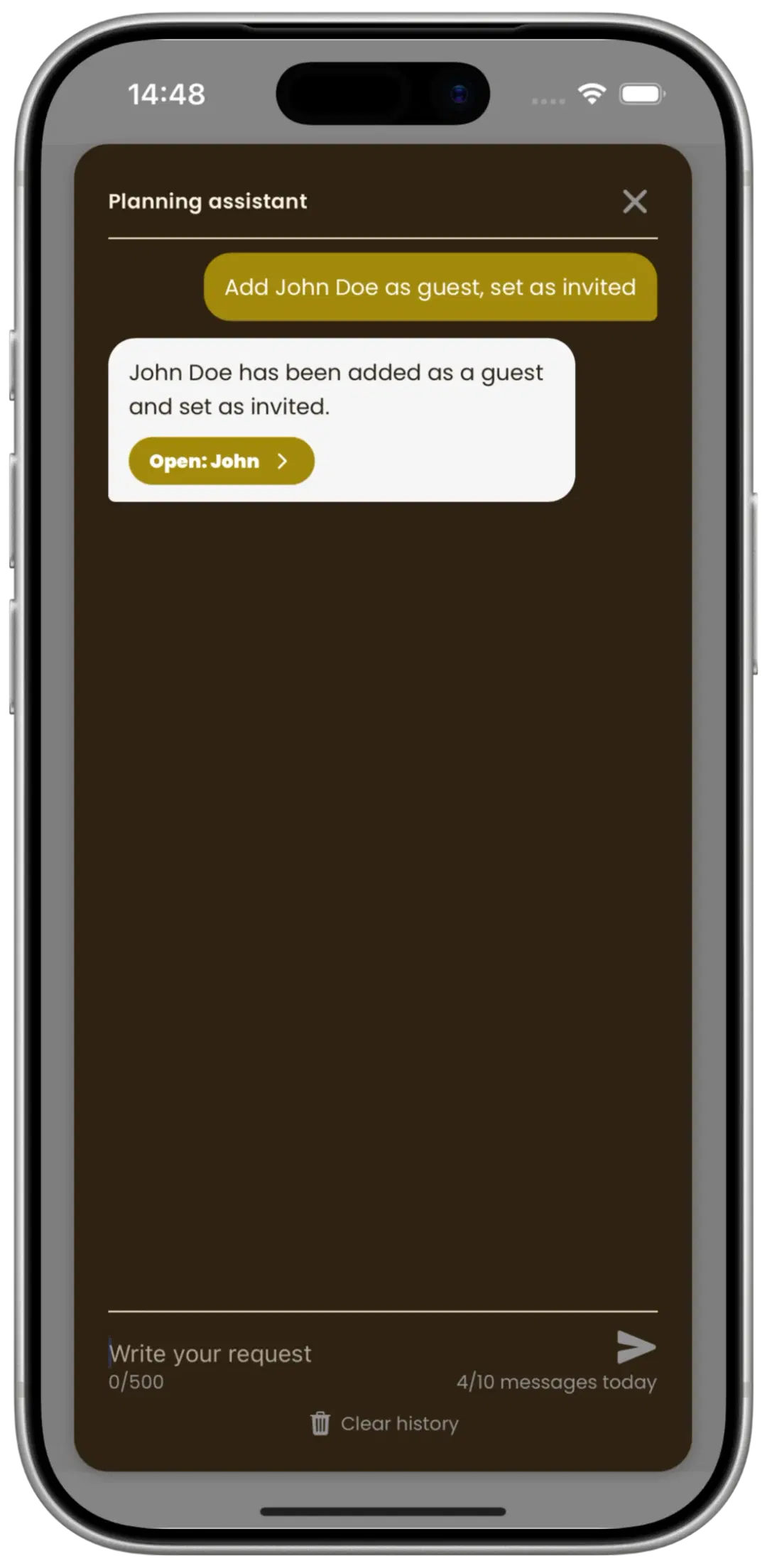 Manage Guests & Vendors